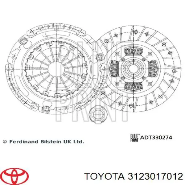 Do koszyka 3123017012 Toyota Łożysko wyciskowe sprzęgła