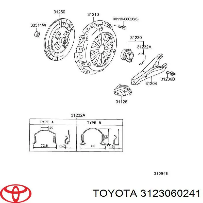 Łożysko wyciskowe sprzęgła Toyota Fj Cruiser 