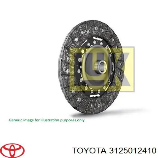 Tarcza sprzęgła Toyota 3125012410 cena, od 51,00 USD