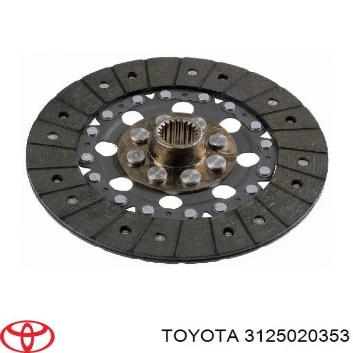 Tarcza sprzęgła Toyota 3125020353 cena, od 82,46 USD