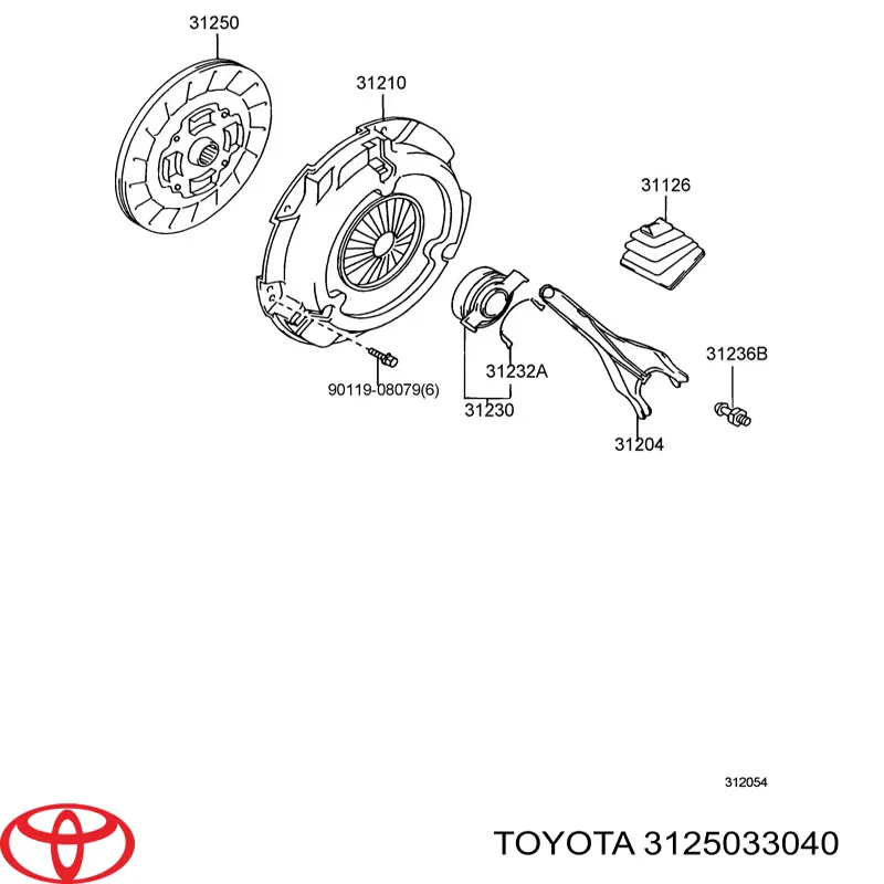 3125033040 Toyota Tarcza sprzęgła