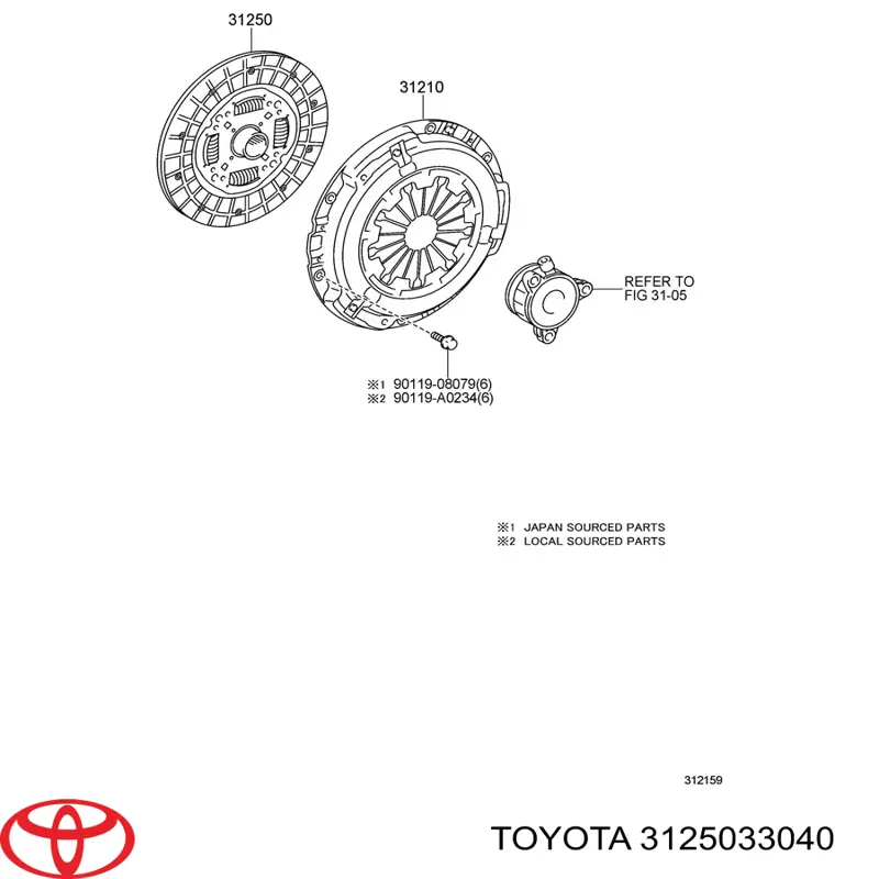 Tarcza sprzęgła Toyota 3125033040 cena, od 79,20 USD