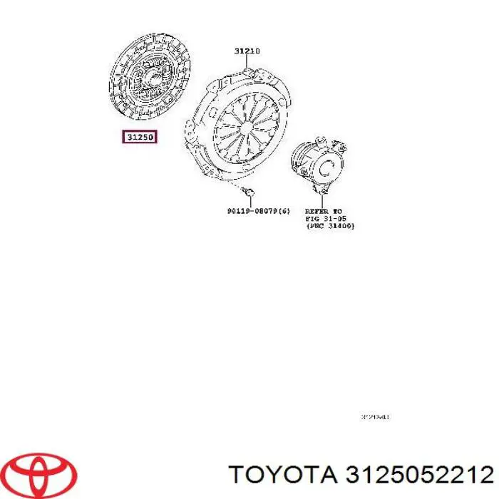 Do koszyka 3125052212 Toyota Tarcza sprzęgła