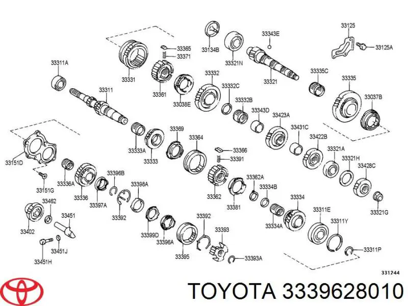 3339628010 Toyota Pierścień synchronizatora