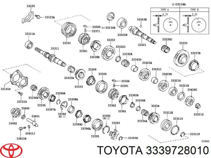 Pierścień synchronizatora Toyota RAV4 3 (A3)