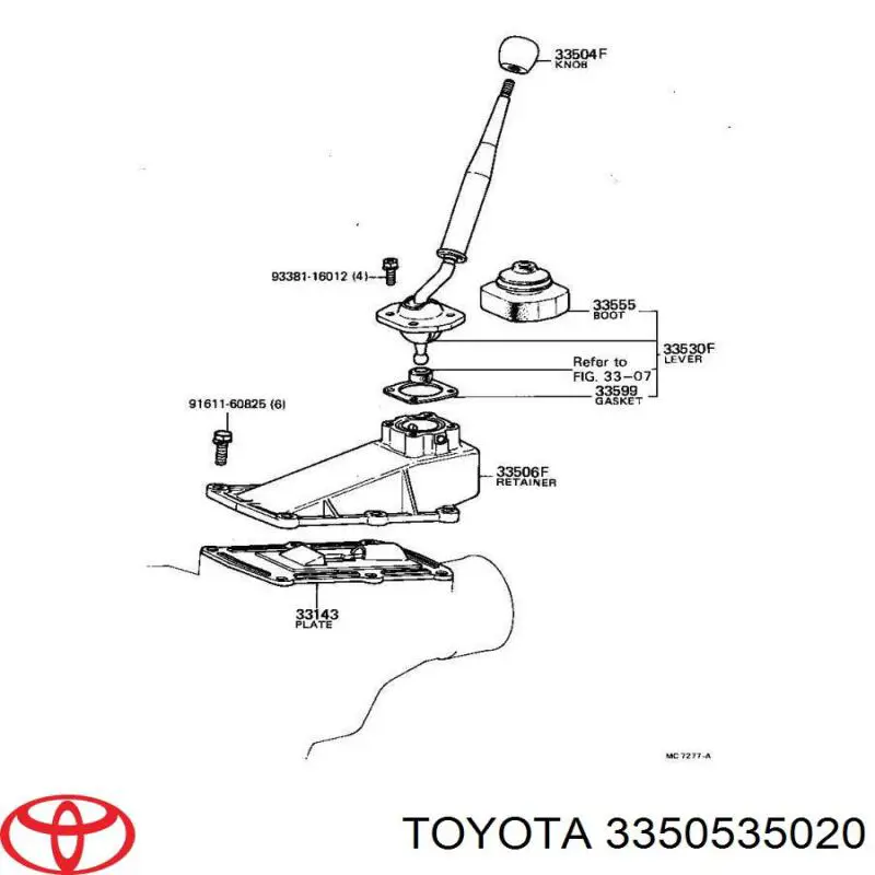 Tuleja mechanizmu zmiany biegów Toyota Hilux (KUN15)