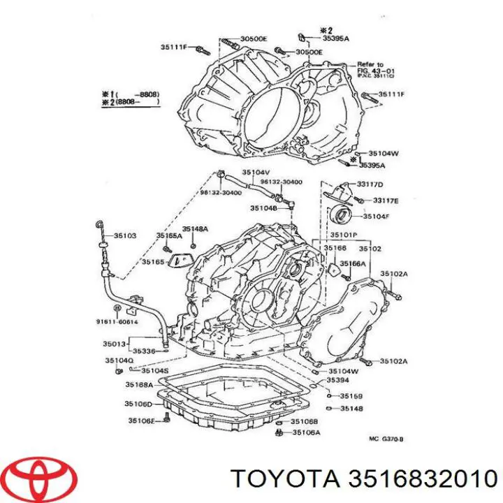 Do koszyka 3516832010 Toyota Uszczelka miski automatycznej/mechanicznej skrzyni biegów