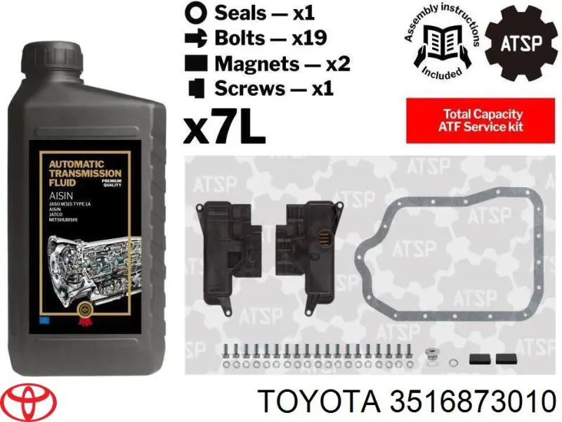 3516873010 Toyota uszczelka miski automatycznej/mechanicznej skrzyni biegów