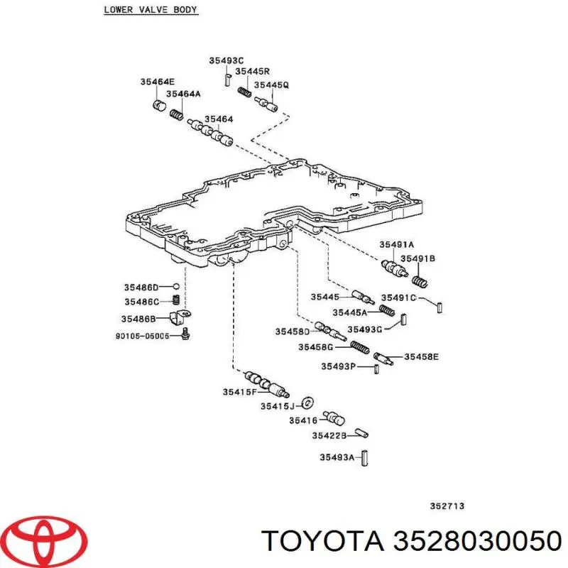 3528030050 Toyota solenoid automatycznej skrzyni biegów