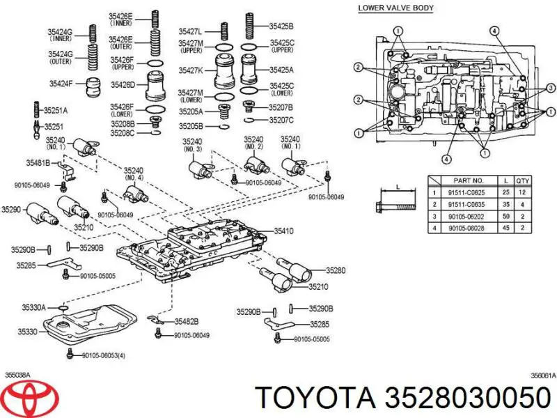 Solenoid automatycznej skrzyni biegów Toyota 3528030050 cena, od 151,55 USD