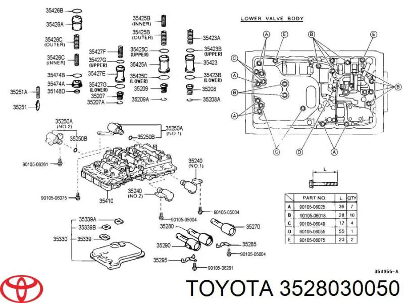 Do koszyka 3528030050 Toyota Solenoid automatycznej skrzyni biegów
