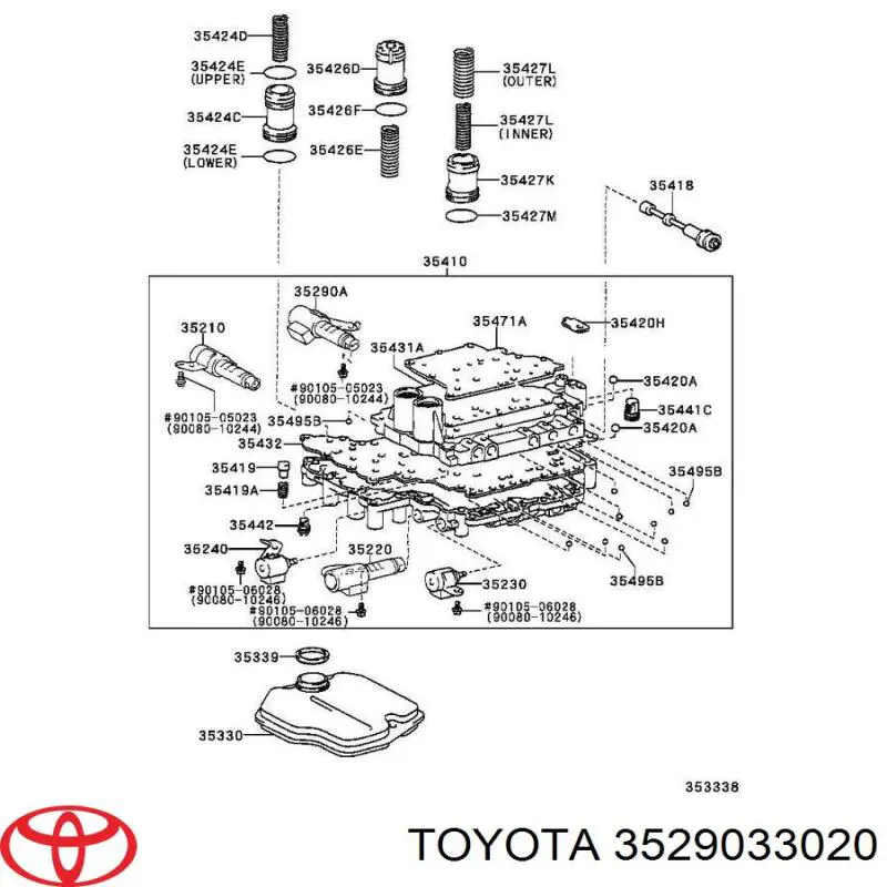 Solenoid automatycznej skrzyni biegów Toyota 3529033020 cena, od 460,88 USD