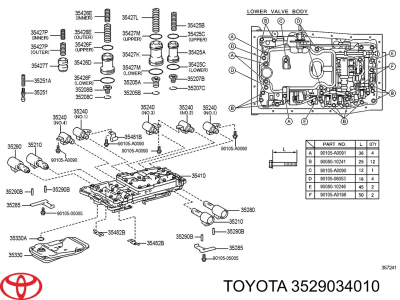 Filtr automatycznej skrzyni biegów Toyota 3529034010 cena, od 54,90 USD