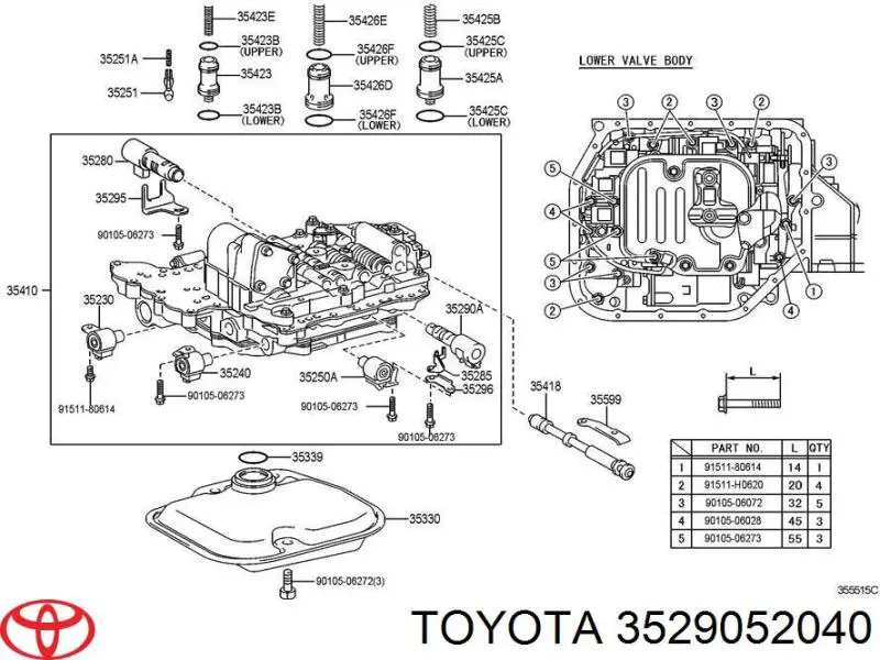 Solenoid automatycznej skrzyni biegów do Toyota Auris UKP E15