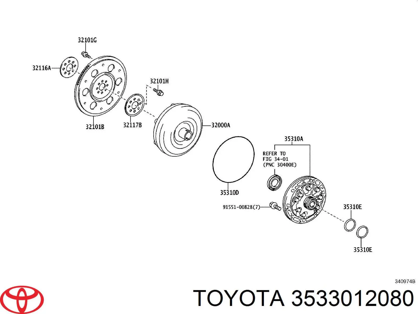 Filtr automatycznej skrzyni biegów Toyota 3533012080 cena, od 40,63 USD
