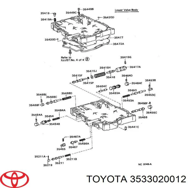 Filtr automatycznej skrzyni biegów Toyota 3533020012 cena, od 17,63 USD