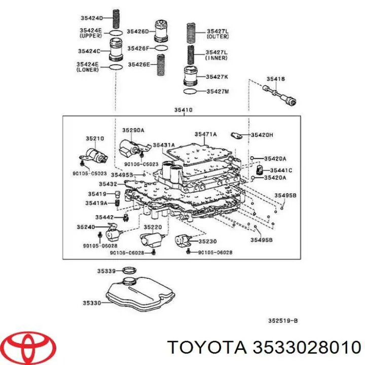 Filtr automatycznej skrzyni biegów Toyota RAV4 2 (XA2)