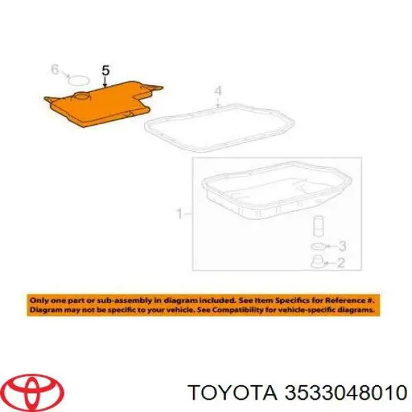 3533048010 Toyota Filtr automatycznej skrzyni biegów