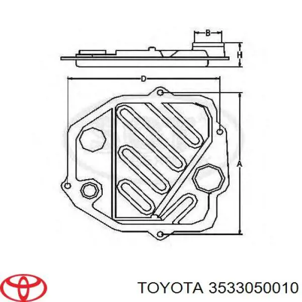 Do koszyka 3533050010 Toyota Filtr automatycznej skrzyni biegów