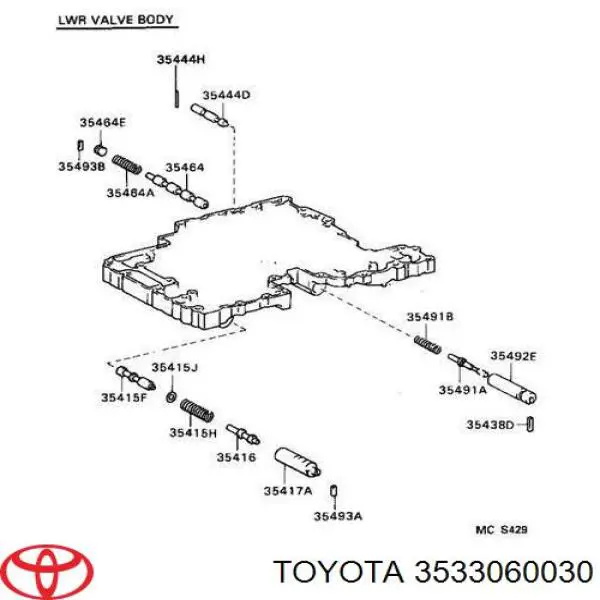 Filtr automatycznej skrzyni biegów Toyota 3533060030 cena, od 26,26 USD