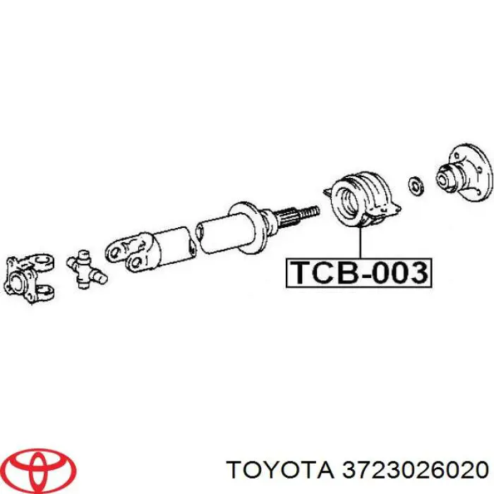 Do koszyka 3723026020 Toyota Łożysko podwieszane wału Cardana