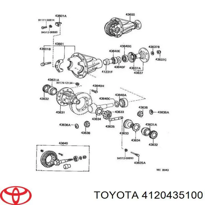 Kołnierz końcówki tylnego reduktora Toyota Land Cruiser PRADO ASIA (J12)