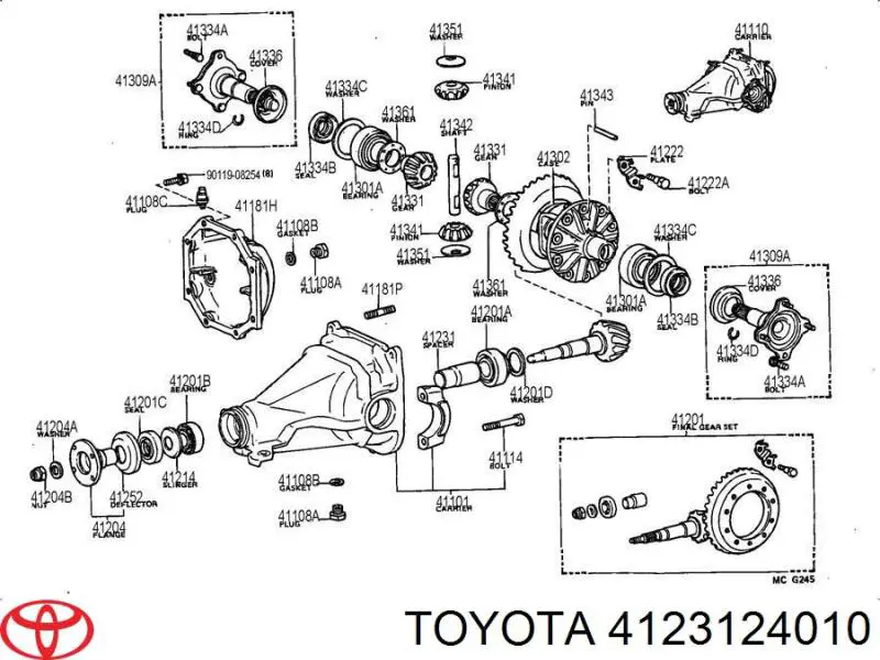 Tuleja dystansowa końcówki mostu tylnego Toyota 4123124010 cena, od 15,55 USD
