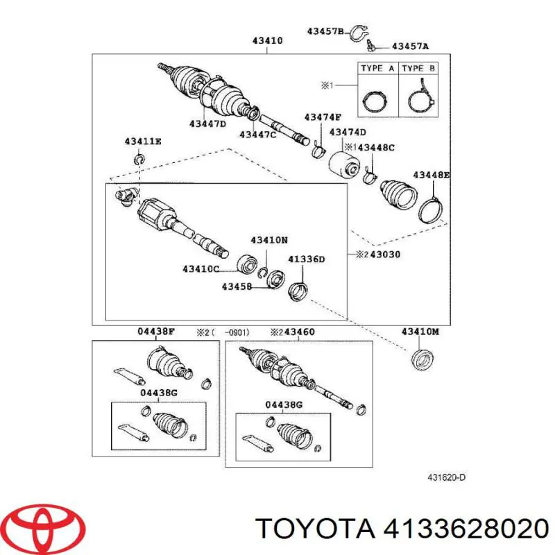  Toyota 4133628020 cena, od 5,40 USD