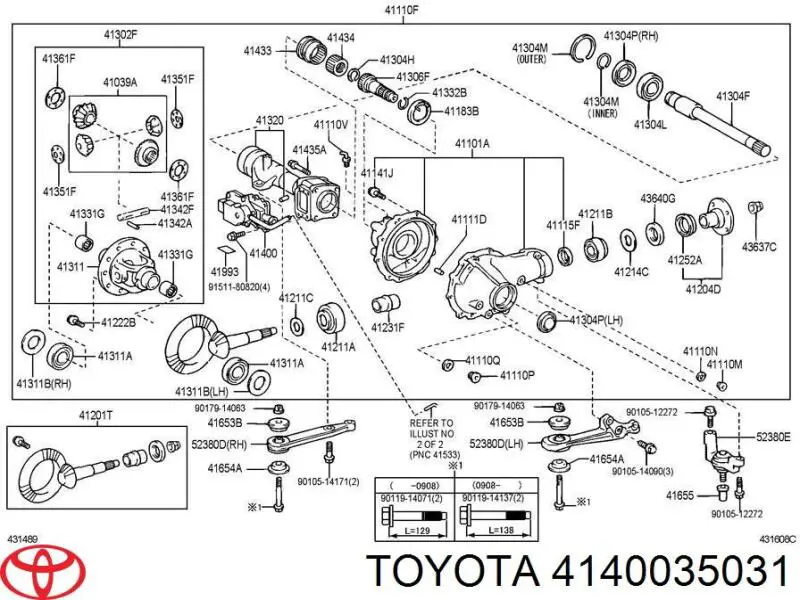 Zawór próżniowy załączania przedniego napędu Toyota 4140035030 cena, od 160,24 USD