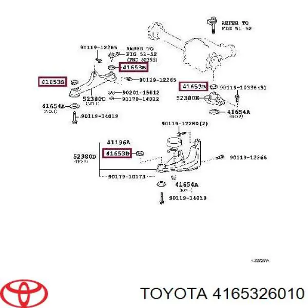 Do koszyka 4165326010 Toyota Podkładka zabezpieczająca dyferencjał mostu przedniego
