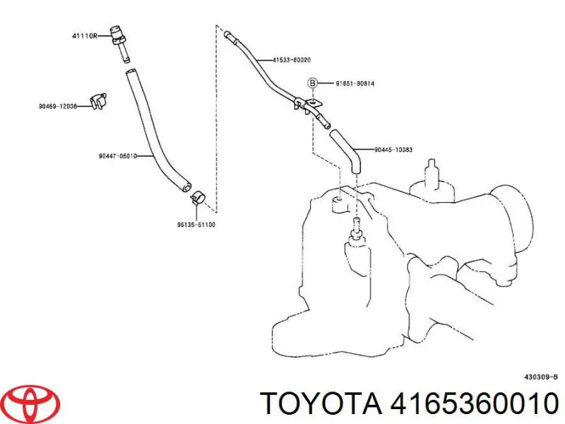 Silentblock przedni (poduszka) reduktora mostu przedniego Toyota 4165360010 cena, od 10,75 USD