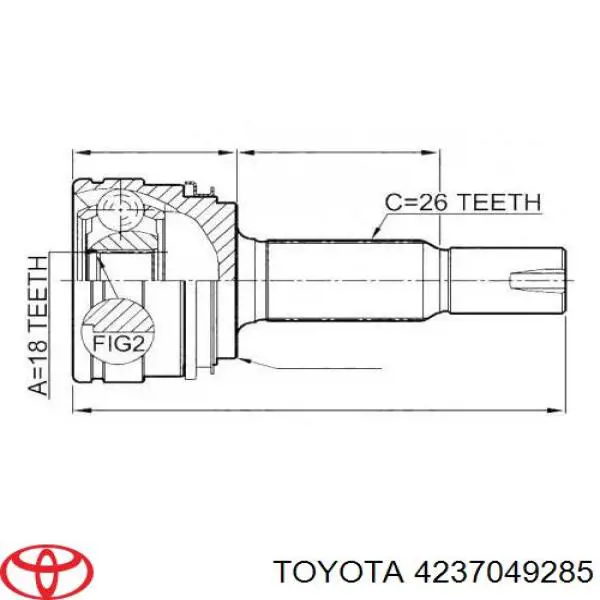 4237049285 Toyota Półoś tylna