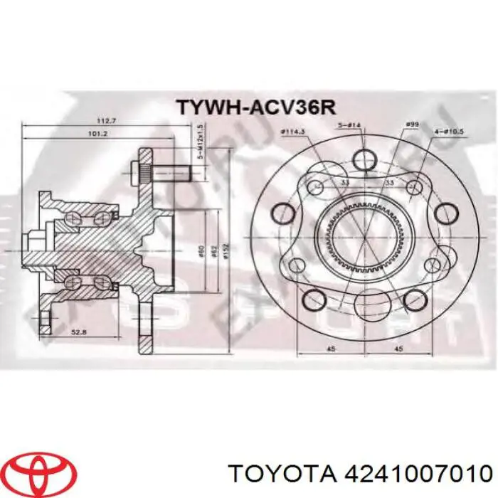 Piasta tylna 4241007010 Toyota