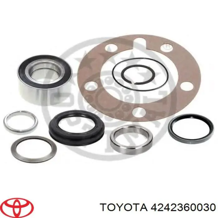 Pierścień zabezpieczający łożysko tylnej półosi Toyota 4242360030 cena, od 12,36 USD
