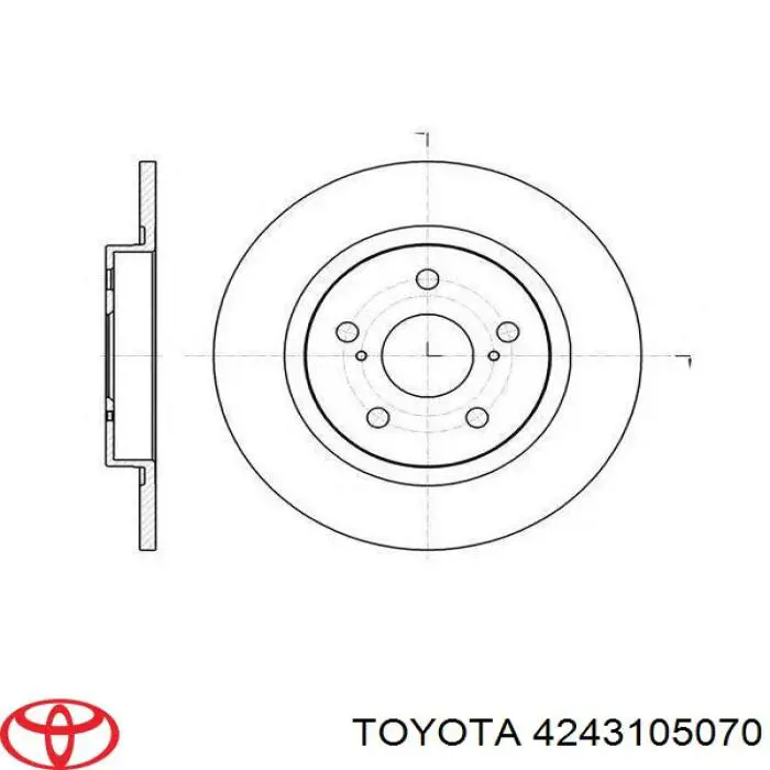 4243105070 Toyota Tarcza hamulcowa tylna