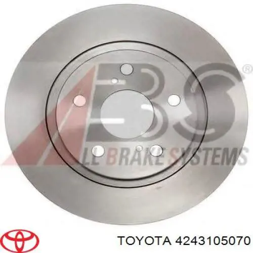 Do koszyka 4243105070 Toyota Tarcza hamulcowa tylna