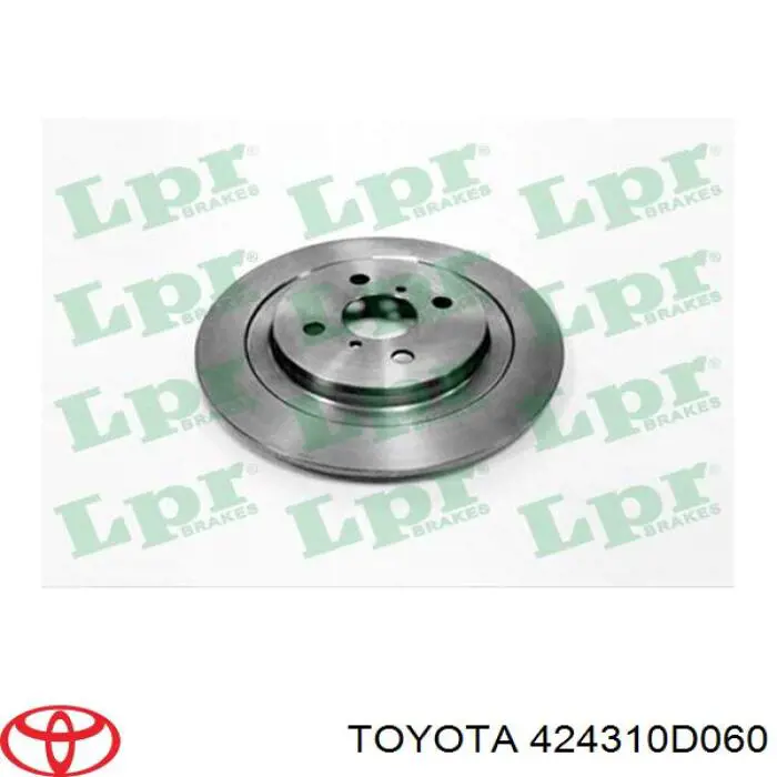 424310D060 Toyota Tarcza hamulcowa tylna