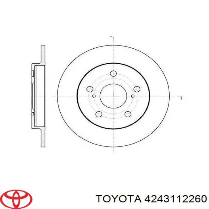 Tarcza hamulcowa tylna Toyota 4243112260 cena, od 30,95 USD