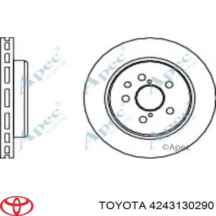Tarcza hamulcowa tylna Toyota 4243130290 cena, od 90,33 USD