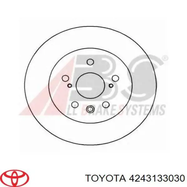 Do koszyka 4243133030 Toyota Tarcza hamulcowa tylna