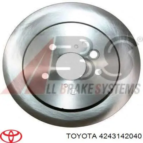 Do koszyka 4243142040 Toyota Tarcza hamulcowa tylna