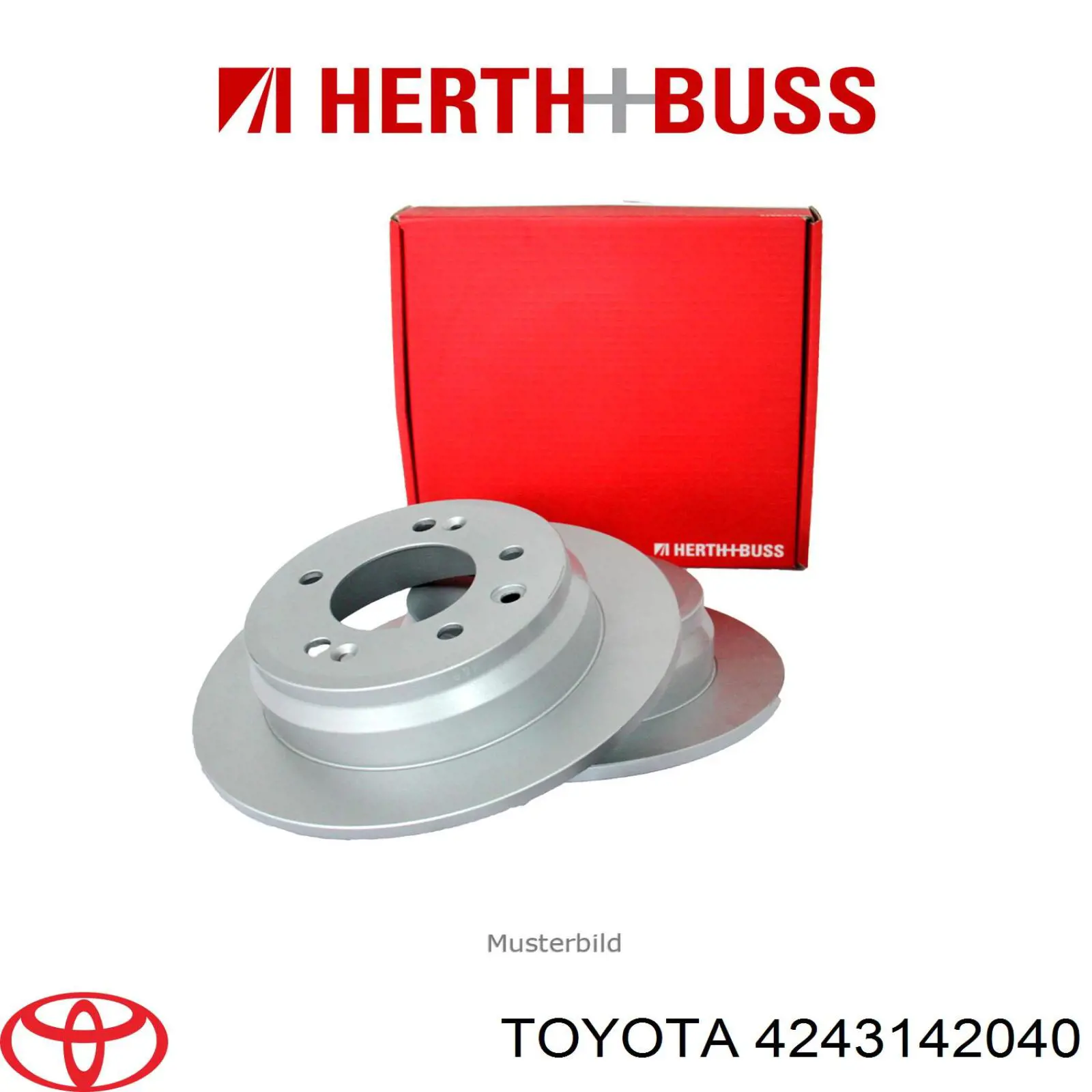 Do koszyka 4243142040 Toyota Tarcza hamulcowa tylna