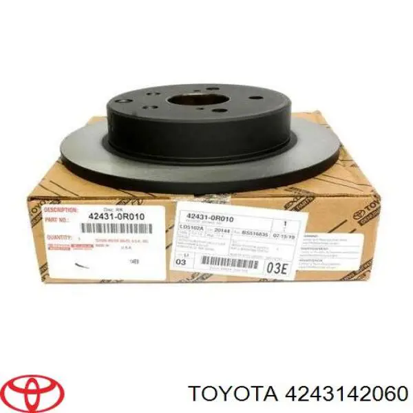 Do koszyka 4243142060 Toyota Tarcza hamulcowa tylna