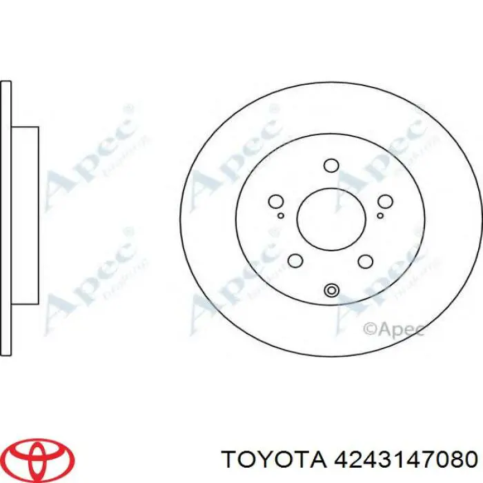 Tarcza hamulcowa tylna Toyota 4243147080 cena, od 57,90 USD