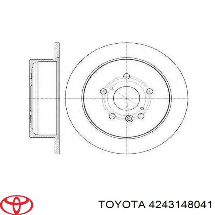 4243148041 Toyota Tarcza hamulcowa tylna