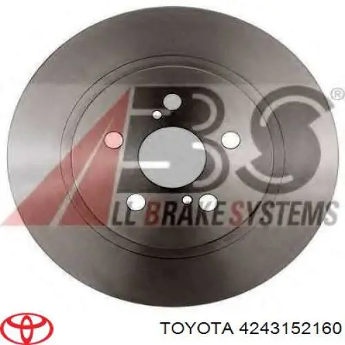 Do koszyka 4243152160 Toyota Tarcza hamulcowa tylna