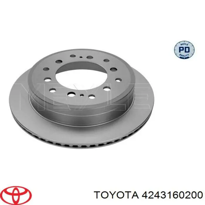Do koszyka 4243160200 Toyota Tarcza hamulcowa tylna