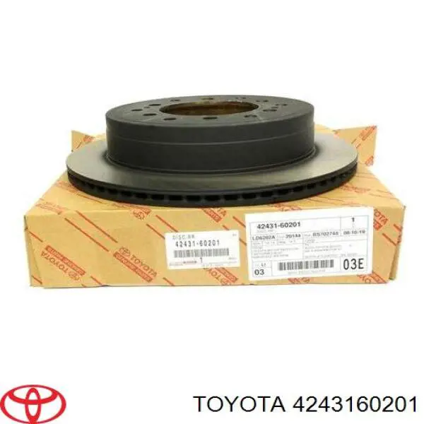 Tarcza hamulcowa tylna Toyota 4243160201 cena, od 48,84 USD