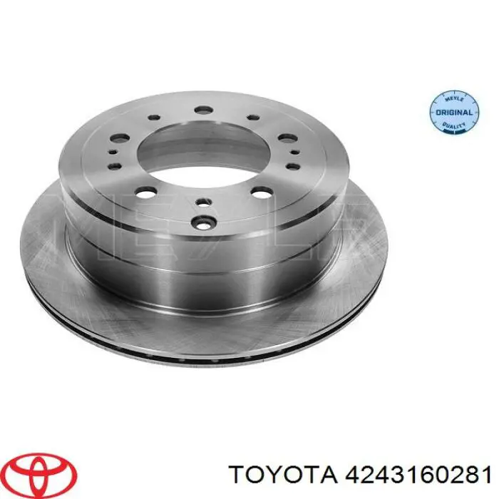 4243160281 Toyota Tarcza hamulcowa tylna