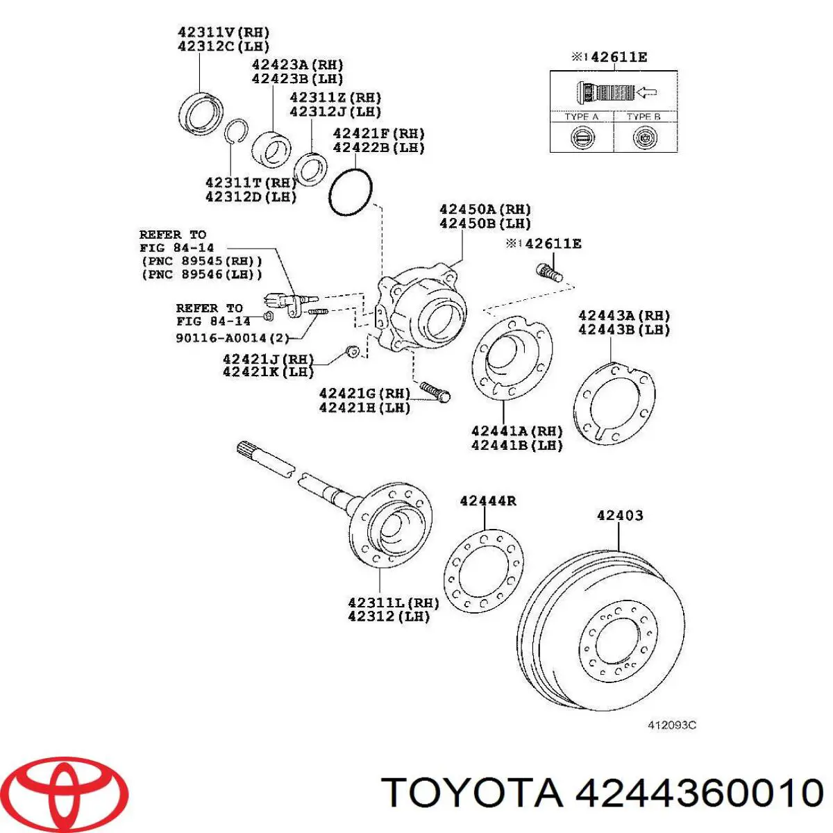Uszczelka kołnierza zwrotnicy Toyota 4244360010 cena, od 1,95 USD